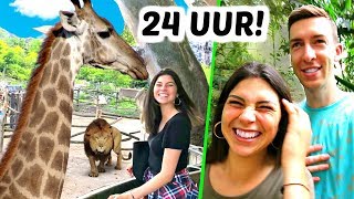 24 UUR LANG IN EEN DIERENTUIN CHALLENGE 21 [upl. by Mchugh]