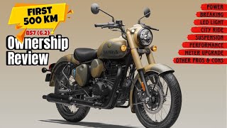 2024 Classic 350 Commando sand First 500 KM Ownership Review  Royal Enfield BS7 Review  Pros amp Con [upl. by Alinna]