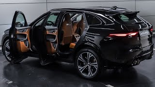 2024 Black Jaguar FPace SVR  Luxury SUV in Detail [upl. by Cacka]