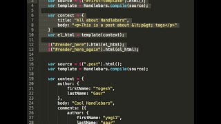 Handlebars JavaScript Templates in 8 minutes [upl. by Inesita414]