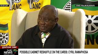 President Ramaphosa says a cabinet reshuffle is on the cards [upl. by Aihsekal50]