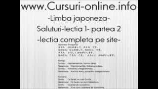 Invata japoneza lectia 1 partea 2 [upl. by Ayanaj]