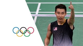 Badminton Mens Singles Semifinal  Malaysia v China  London 2012 Olympics [upl. by Michella423]