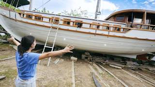 Rescued wooden boat restoration Underwater Lights Camera Action — Sailing Yabá 195 [upl. by Trudie]