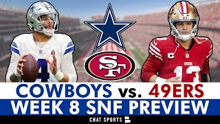 Dallas Cowboys vs San Francisco 49ers Injury Report Matchups Players To Watch Week 8 NFL Preview [upl. by Kerekes]