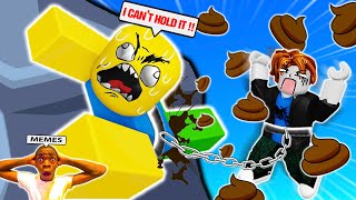 Roblox Funny Moments NEED MORE POOP💩 ALL ENDINGS  Dont Poop Yourself at School Roblox Obby [upl. by Primrose]