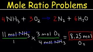 Stoichiometry Mole to Mole Conversions  Molar Ratio Practice Problems [upl. by Jurdi53]