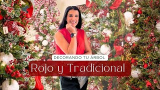 Como Decorar tu Árbol de Navidad Rojo y Tradicional [upl. by Hallerson927]