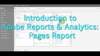 Tutorial Adobe Reports amp Analytics Pages Report [upl. by Giarg]