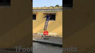 1Foot Vs 13Foots😨Chelsea shoes chllenge flip jump [upl. by Delaney]