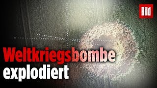 So sieht es aus wenn eine Weltkriegsbombe explodiert [upl. by Woermer]