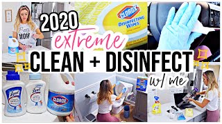 NEW EXTREME CLEAN  DISINFECT WITH ME SPRING 2020 🧼  HOW TO DISINFECT YOUR HOME ✨🧼🏡 BriannaK [upl. by Otilopih]