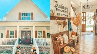 Lake Front Farmhouse Fall Farmhouse Home Tour [upl. by Ymas186]