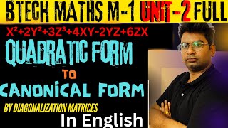 quadratic form to canonical form by diagonalization method [upl. by Jessen]