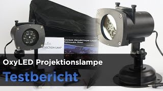 Die oxyLED Projektionslampe PL101 mit 12 Motiven im Test [upl. by Eidorb]