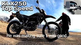 KLX250 TOP SPEED with 13T front and 50T rear sprocket [upl. by Yenatirb661]