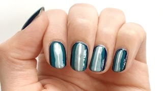 Einfaches Nageldesign blaue Streifen  seni Nageldesign [upl. by Erastus526]