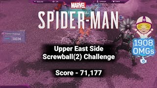 Upper East Side Screwball Challenge  Score of 71177 Spiderman PS4 [upl. by Arraes443]