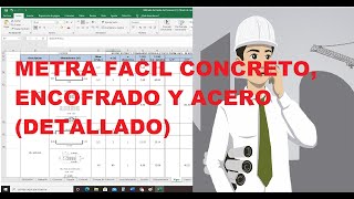 METRADO DE TECHO ALIGERADO Y VIGAS CONCRETOENCOFRADO Y ACERODETALLADOPLANILLA GRATIS [upl. by Aiasi991]