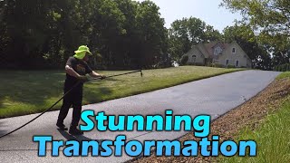 Professional Driveway Sealcoating  Stunning Transformation [upl. by Trefor]