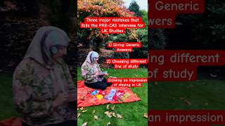 3 Major mistakes to fail PRE CAS interview for UK study visa studyuk jobsinuk ukvisa precas [upl. by Nutter]