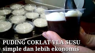 Puding Coklat Vla Susu  simple dan lebih ekonomis [upl. by Etnuahc]