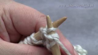 Breien basissteken Gedraaide steken  Twisted stitches [upl. by Marena]