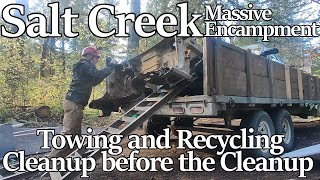 Salt Creek  Massive Encampment  Towing and Recycling  Cleanup before the Cleanup [upl. by Betsey]