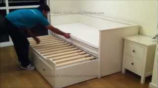 IKEA Hemnes Day Trundle Bed with 3 Drawers White [upl. by Winslow]