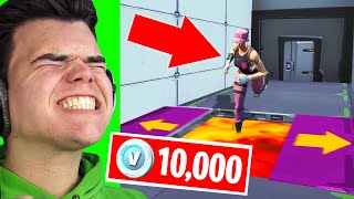 FINISH This DEATHRUN To WIN 10000 VBucks Fortnite Challenge [upl. by Vassar]