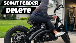 Scout Bobber fender delete pt1 [upl. by Ennairoc]