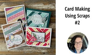 4 Card Ideas using Scraps [upl. by Eri211]