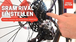 SRAM Rival einstellen  Mechanische SRAM Rival  Schaltwerk einstellen [upl. by Eilerua]