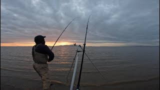 Sunset at Silloth  Solway Beach Fishing  Cumbria [upl. by Anitsyrc714]