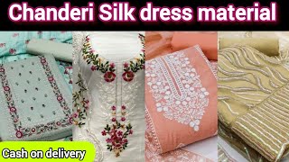 Chanderi silk dress material  Latest chanderi suits  Chanderi Suits Dress Material chanderisuits [upl. by Atinwahs53]