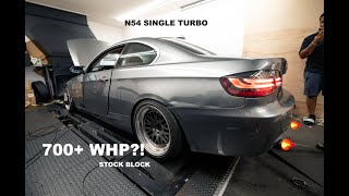 N54 SINGLE TURBO 335I DYNO [upl. by Starla]