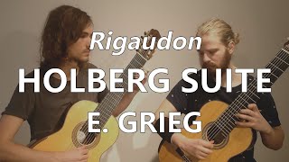 5 Rigaudon Holberg Suite by Edvard Grieg on two 8string Classical Guitars [upl. by Oballa]