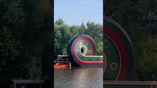 Alex chinneck and his loopdeloop floating sculpture barge Tinsley canal 6th September 2024 part 1 [upl. by Balfour]