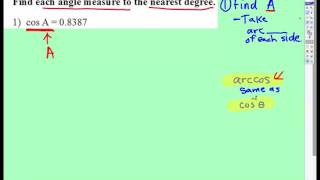 Inverse Trig ArcCos ArcSin ArcTan Wk6 [upl. by Desirae312]