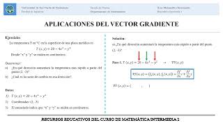 APLICACIONES DEL VECTOR GRADIENTE  EJERCICIO 1 [upl. by Oigolue527]