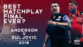 BEST EVER MATCHPLAY FINAL  Anderson v Suljovic  2018 World Matchplay [upl. by Ahsemat]