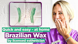 At Home Brazilian Wax Tutorial  StepbyStep Guide  Waxing positions demo for best results [upl. by Aihseken]