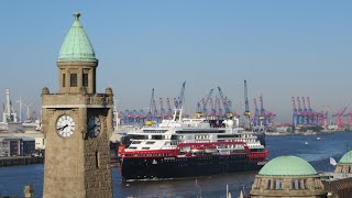 MS Fridtjof passiert die Landungsbrücken in Hamburg 26062020 [upl. by Macdonald]