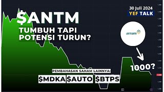 Analisa amp Prediksi saham ANTM YEFTalk edisi 30 Juli 2024 [upl. by Cicero]