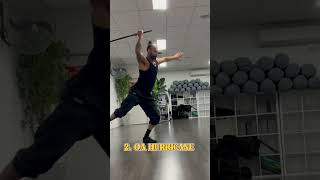 Can you do this 🫡 martialarts firedancing bowstaff swordartonline [upl. by Nithsa]