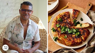 Totally Easy Tortilla Española with Romesco  Sweet Heat with Rick Martinez [upl. by Eelirrem]