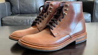 Modified Allen Edmonds Higgins Mill Boot in Natural Shell Cordovan Start of fiberboard vs leather [upl. by Nesyla]