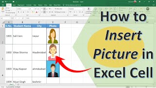 🖼️How to Insert Photo in MS Excel 2019  How to insert image in excel cell [upl. by Ibrab]