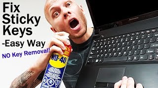 Fix Stuck or Sticking Keyboard Keys  Laptop Desktop Keyboard [upl. by Warenne232]