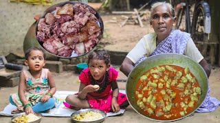 Tribal Grandmother Cooking a Tasty Delicious PORK MEAT RECIPE  শুকরের মাংস রেসিপি  Village Style [upl. by Jarret172]